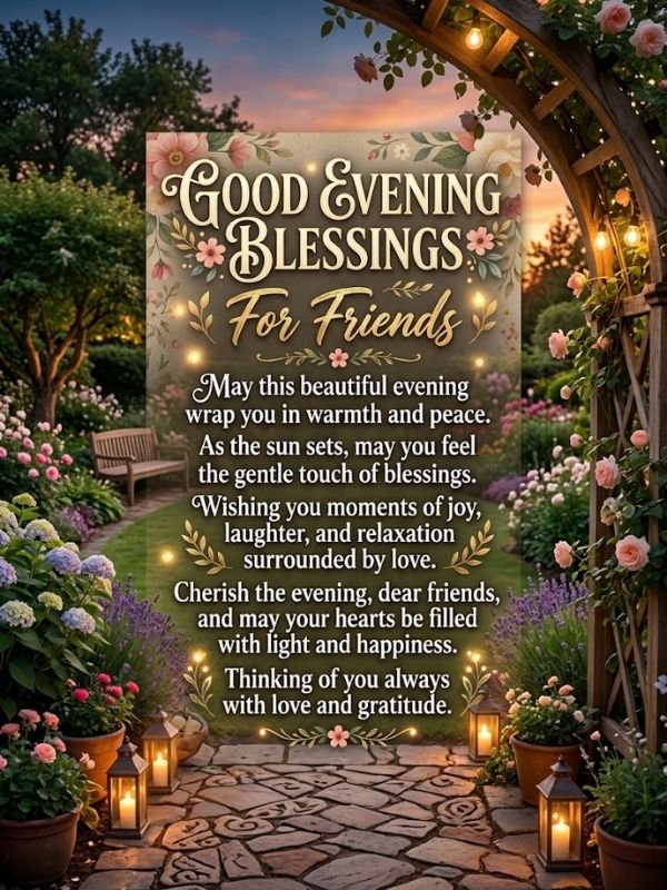 Good Evening Blessings for Friends