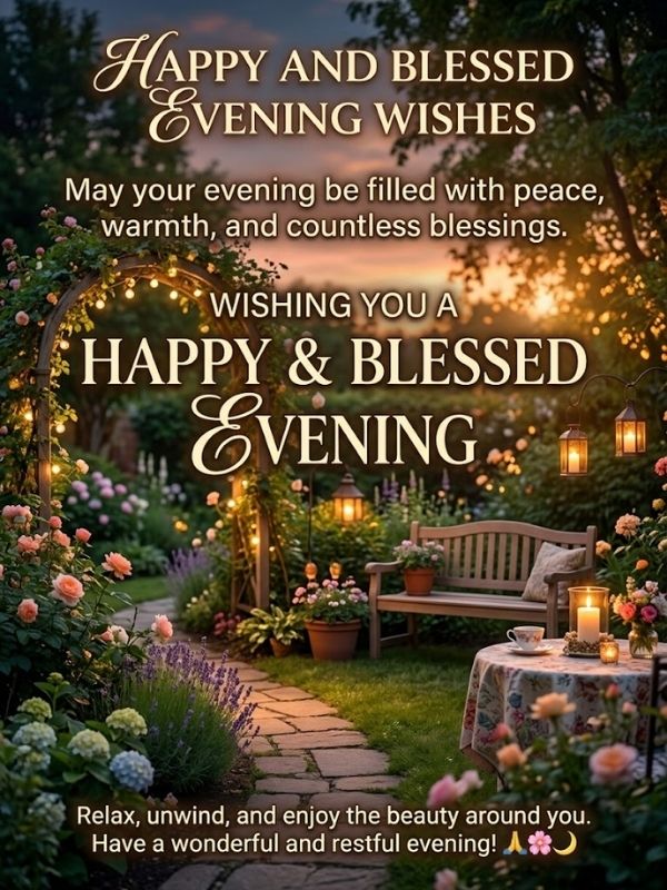 Happy and Blessed Evening Wishes