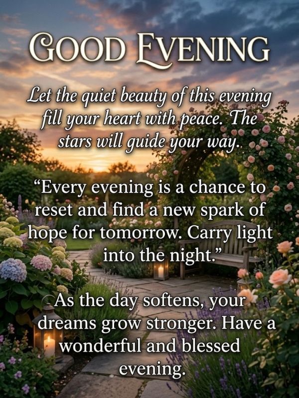Inspirational Good Evening Quotes