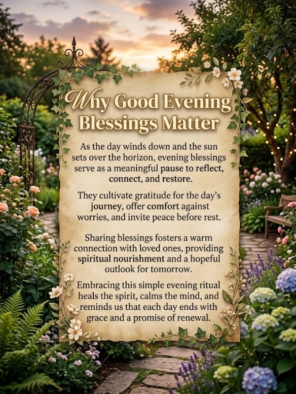 Why Good Evening Blessings Matter