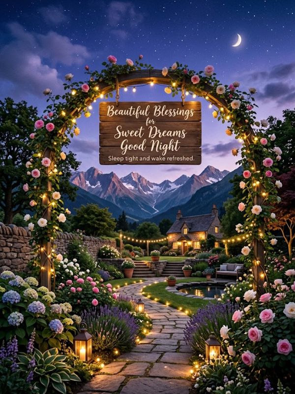 Beautiful Blessings for Sweet Dreams Good Night 