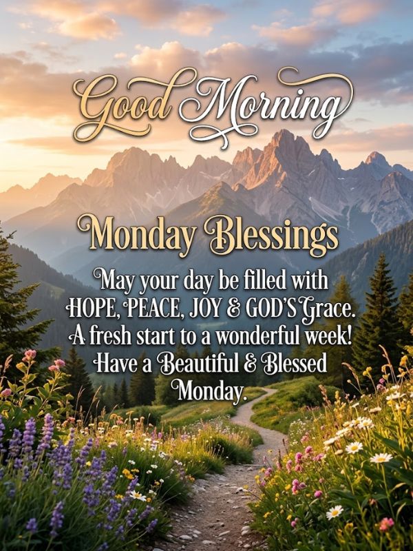 Beautiful Good Morning Monday Blessings