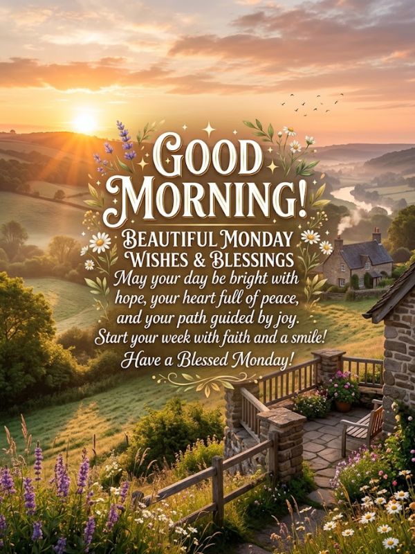 Beautiful Good Morning Monday Wishes And Blessings