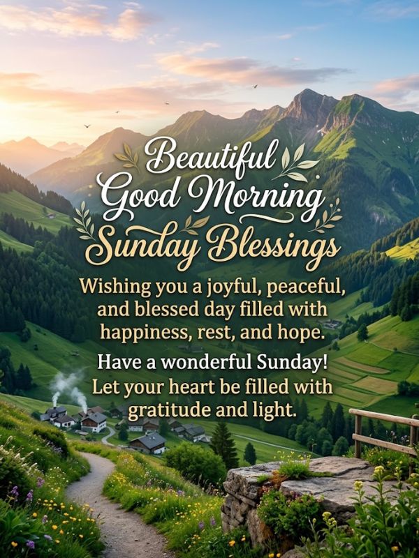 Beautiful Good Morning Sunday Blessings