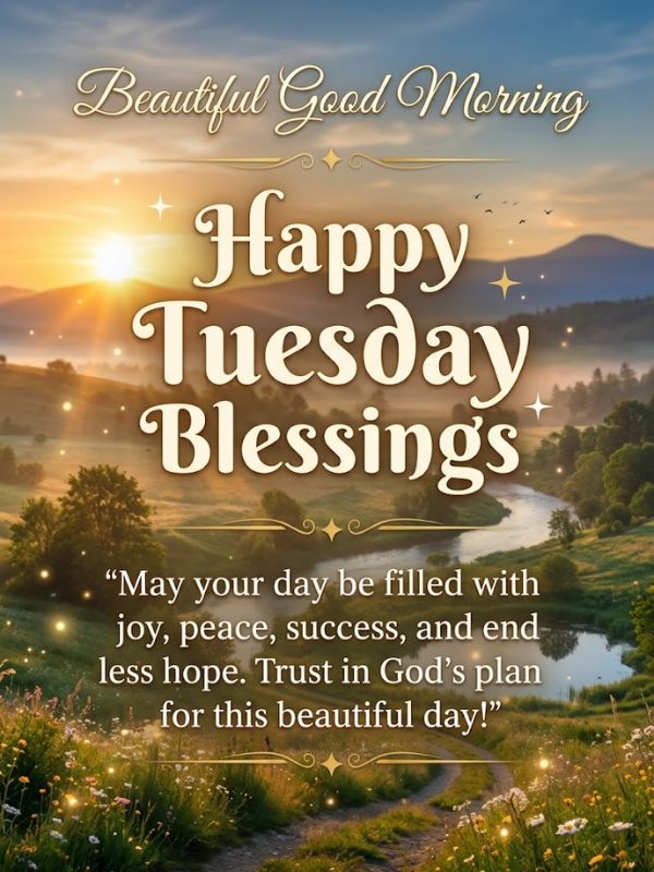 Beautiful Good Morning Tuesday Blessings
