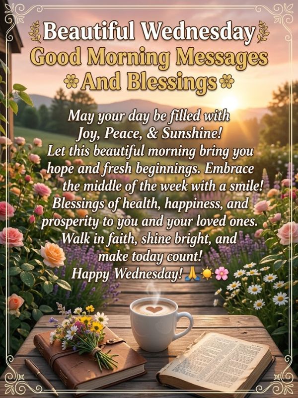 Beautiful Wednesday Good Morning Messages And Blessings