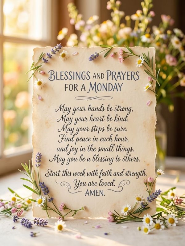 Blessings and Prayers for Monday