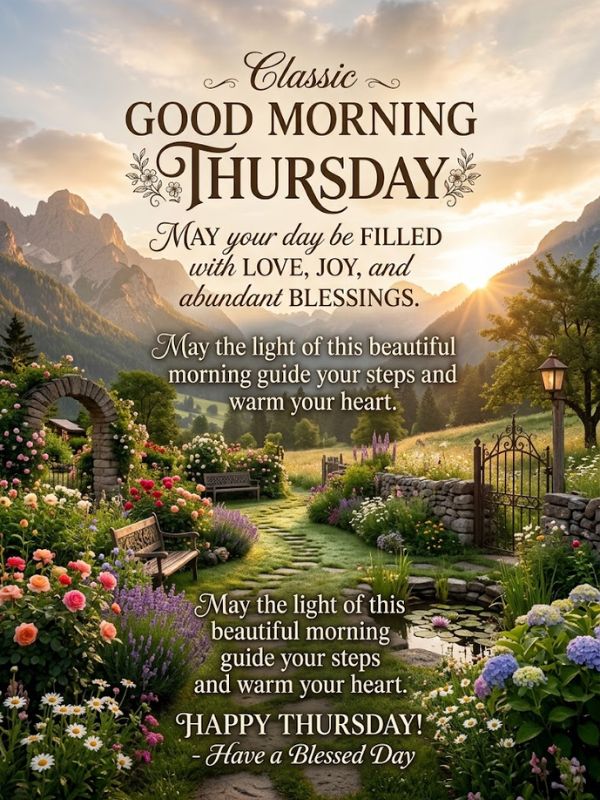 Classic Good Morning Thursday Blessings