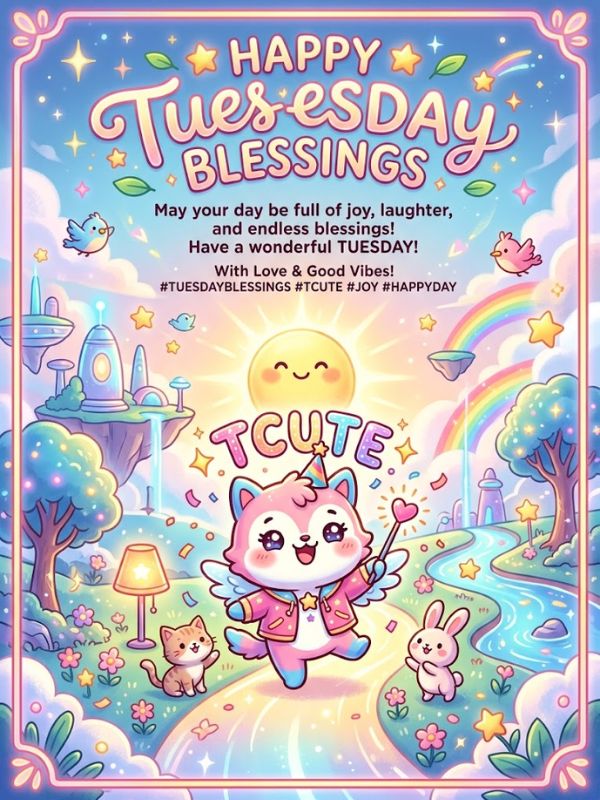 Cute and happy Tuesday blessings