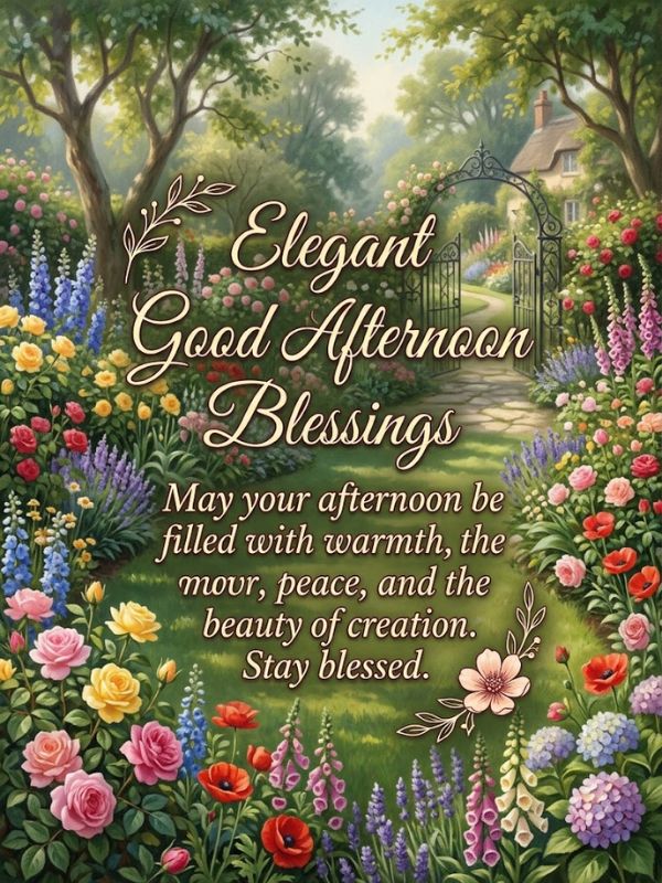 Elegant Good Afternoon Blessings