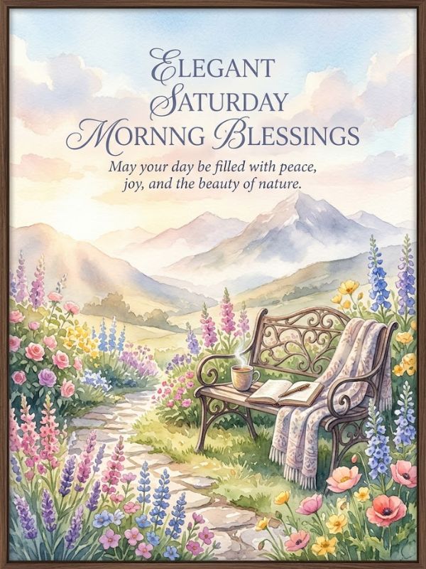 Elegant Saturday Morning Blessings