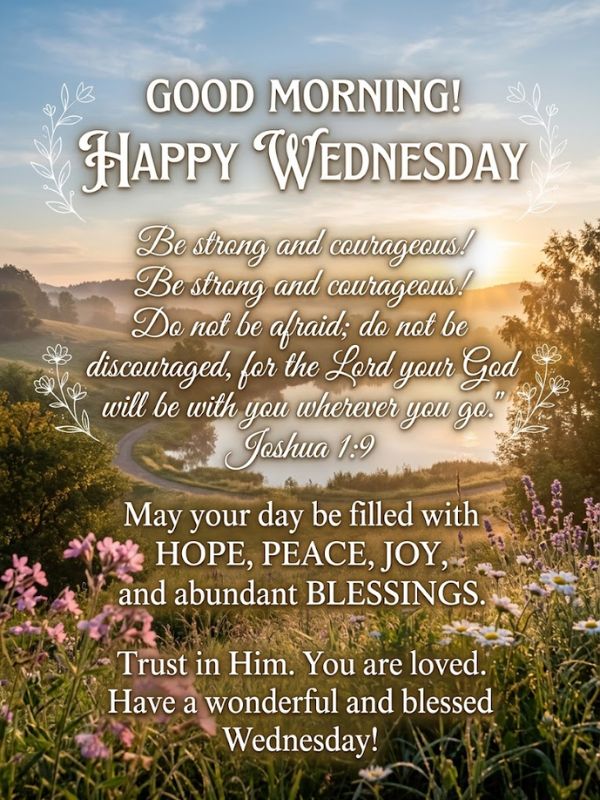 Encouragement Inspirational Good Morning Wednesday Blessings