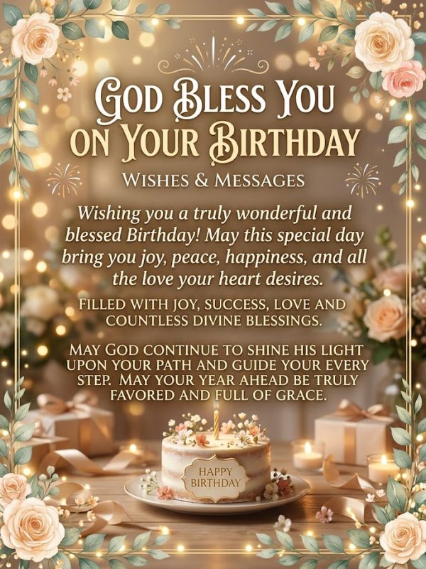 God Bless You on Your Birthday Wishes and Messages