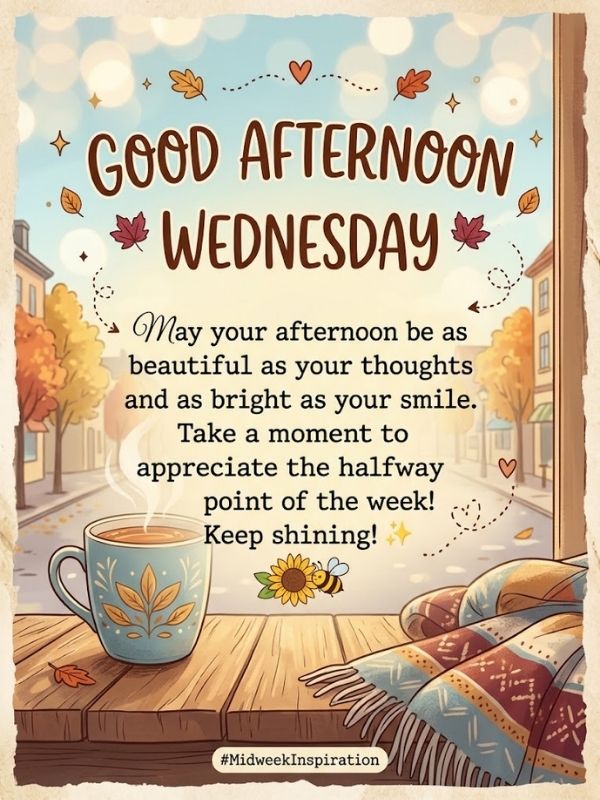 Good Afternoon Wednesday Images and Quotes