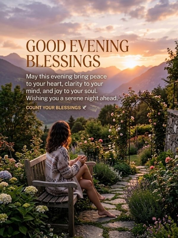 Good Evening Blessing Captions for Photos