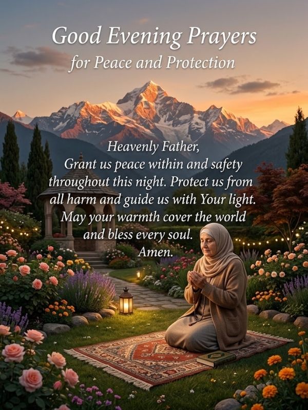 Good Evening Prayers for Peace and Protection