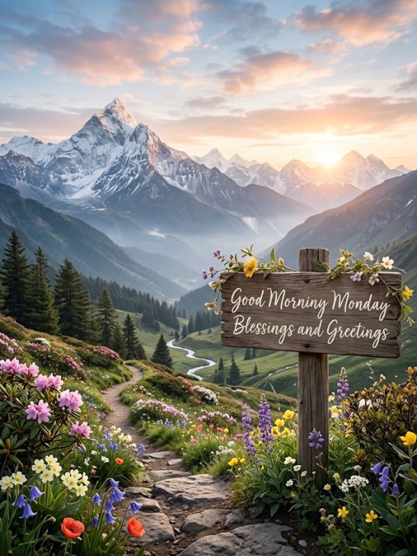 Good Morning Monday Blessings and Greetings