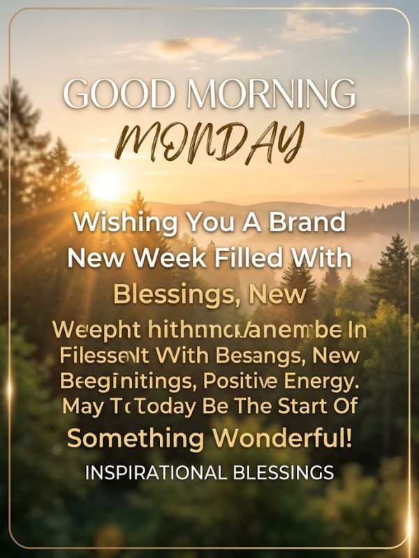 Good Morning Monday Inspirational Blessings And Messages