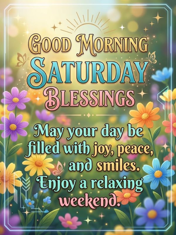 Good Morning Saturday Blessings 