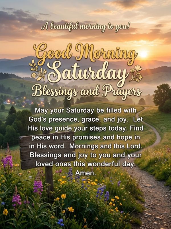 Good Morning Saturday Blessings and Prayers