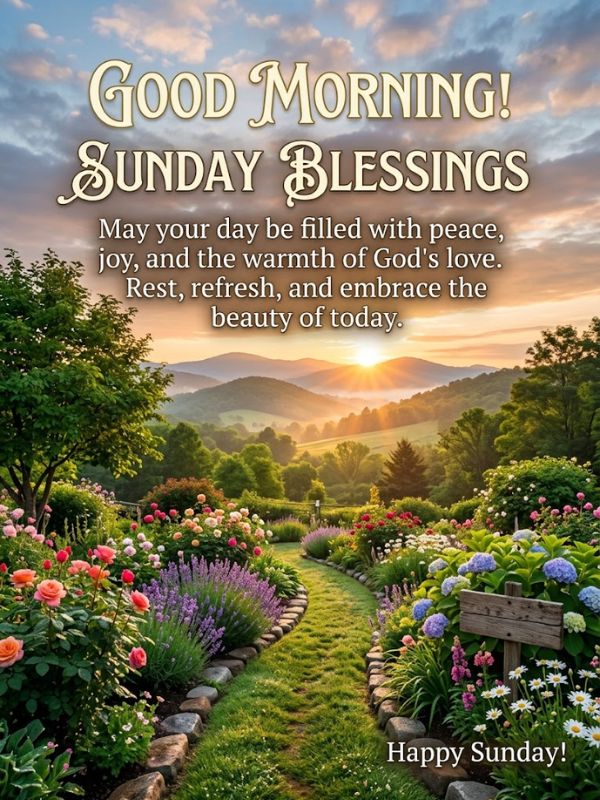 Good Morning Sunday Blessings Images and Quotes