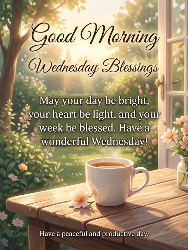Good Morning Wednesday Blessings Quotes