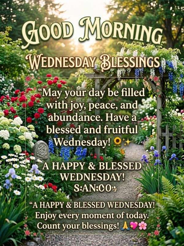 Good Morning Wednesday Blessings Quotes