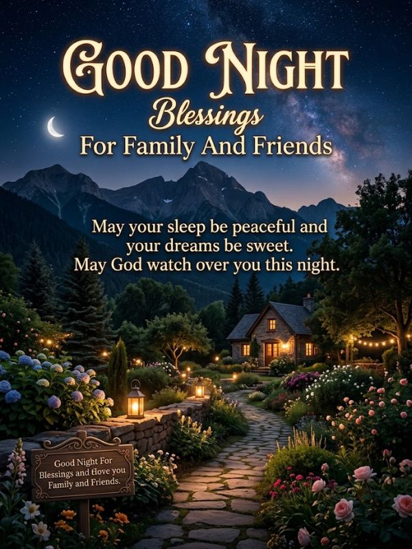 Good Night Blessings For Family And Friends