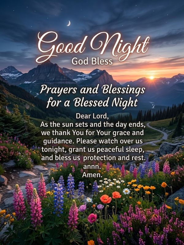 Good Night God Bless Prayers and Blessings for a Blessed Night