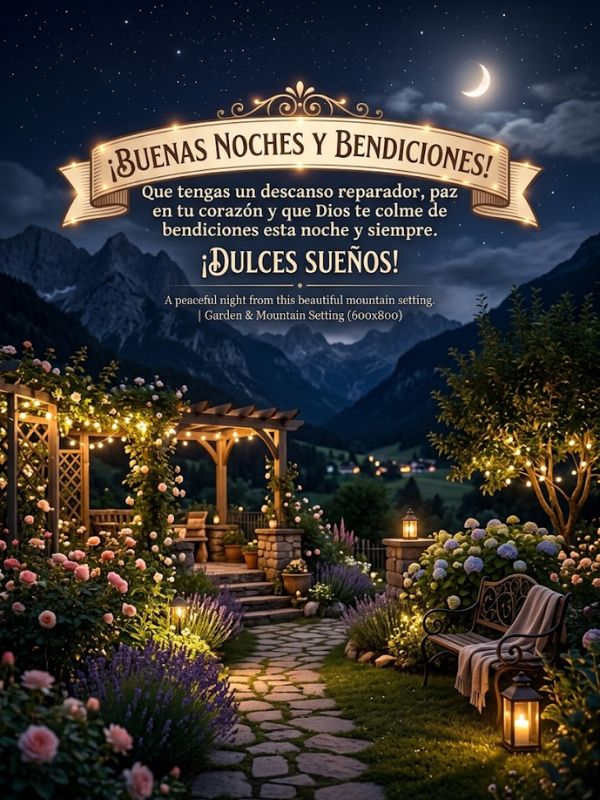 Good Night blessings in Spanish 