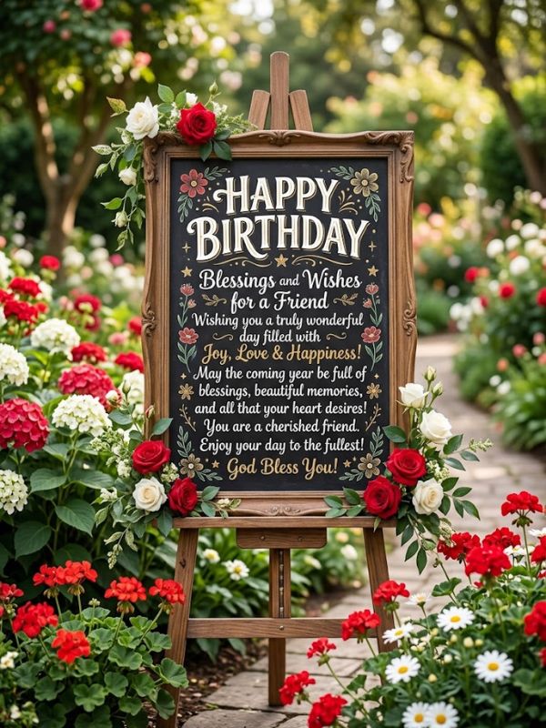 Happy Birthday Blessings and Wishes for a Friend