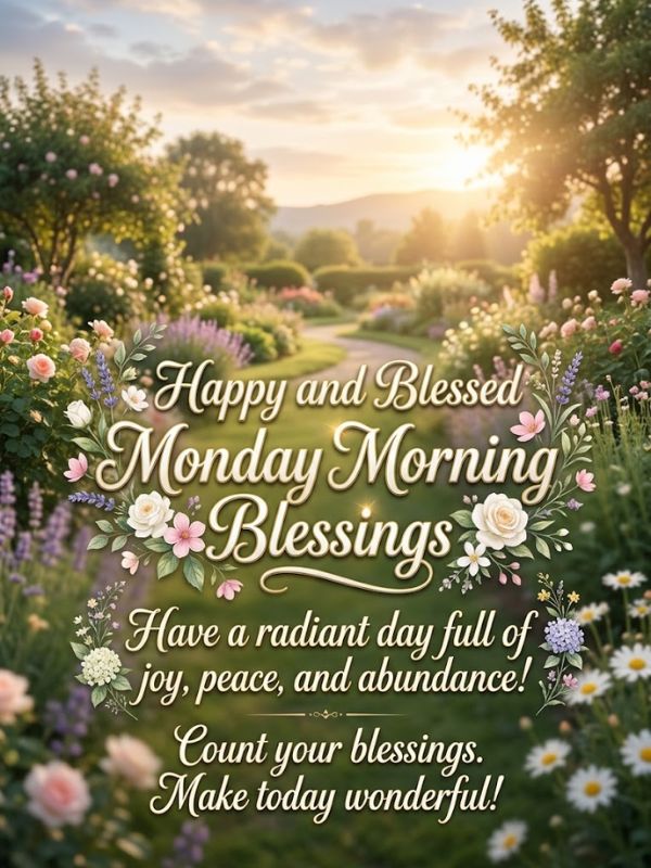 Happy and Blessed Monday Morning Blessings