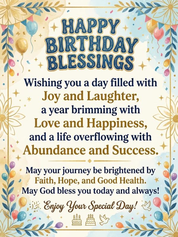 Happy birthday blessings messages