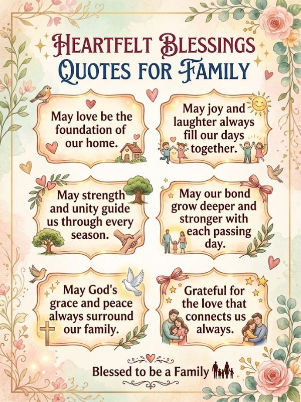 Heartfelt Blessings Quotes For Family