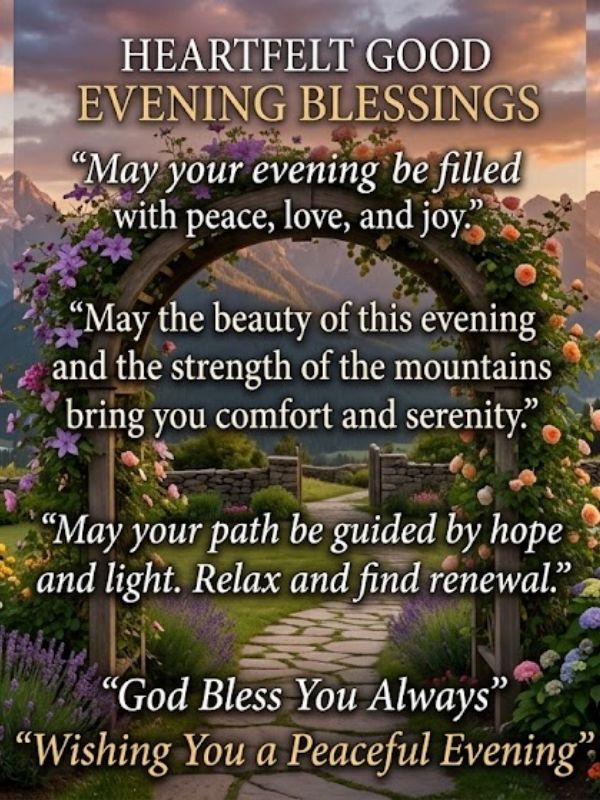 Heartfelt Good Evening Blessings