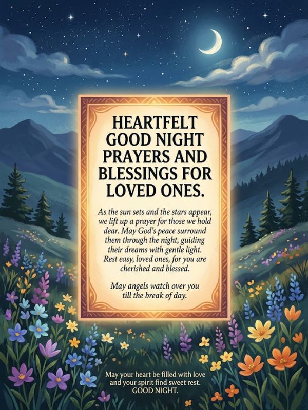 Heartfelt Good Night Prayers and Blessings for Loved Ones