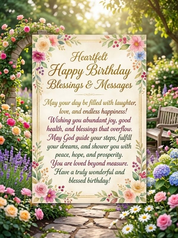 Heartfelt Happy Birthday Blessings Messages