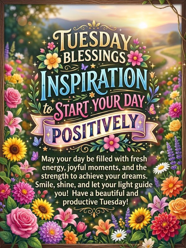 Inspiration Tuesday Blessings to Start Your Day Positively