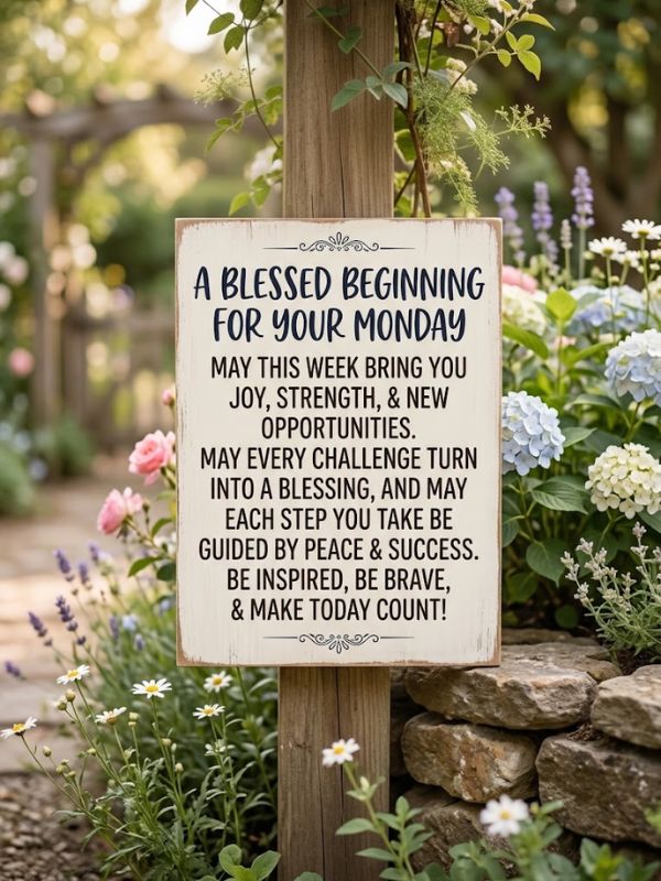 Inspirational Blessings for Monday 