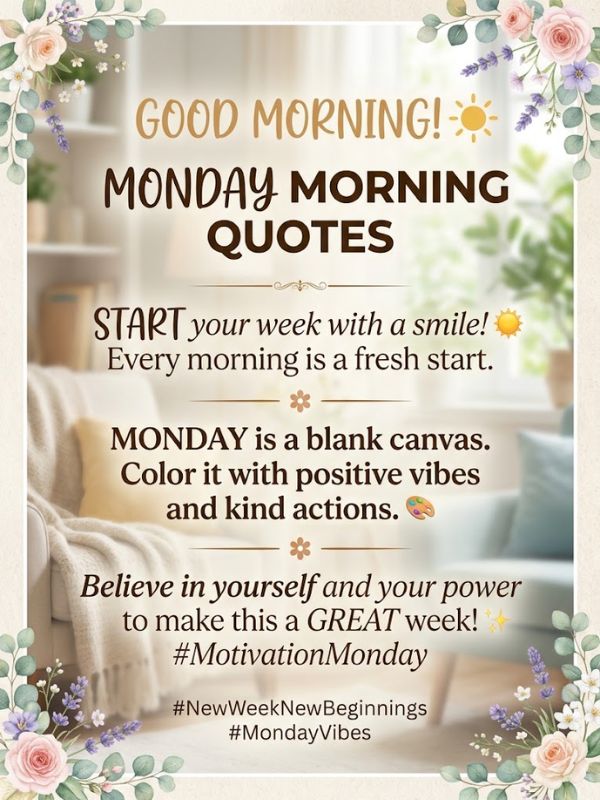 Monday Good Morning Quotes