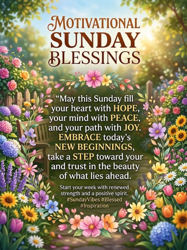 Motivational Sunday Blessings 