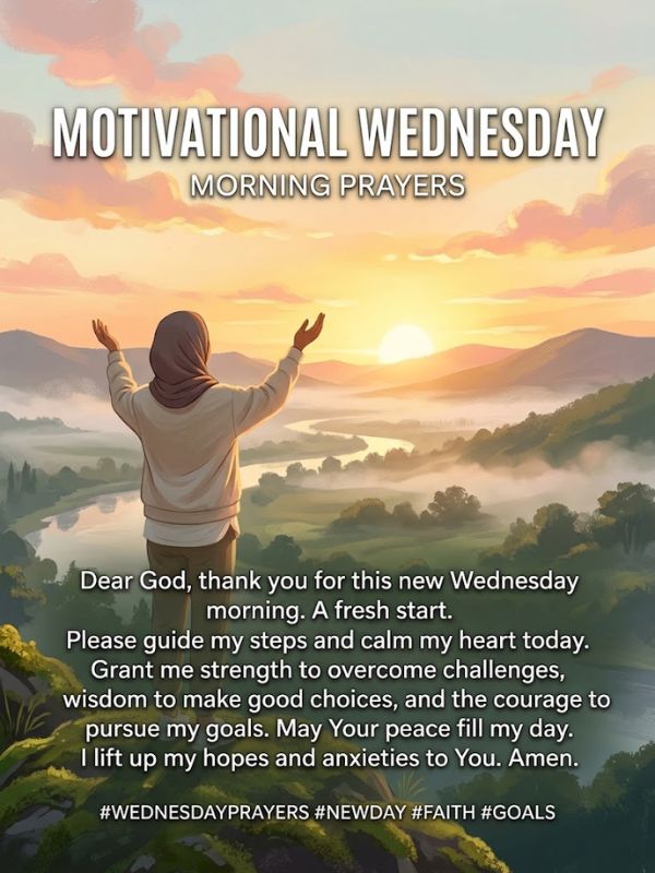 Motivational Wednesday Morning Prayers