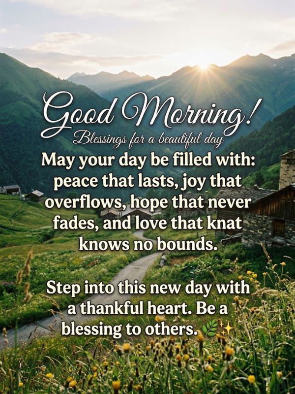 Positive Good Morning Blessings