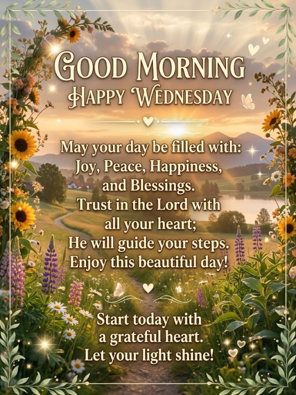 Positive Good Morning Wednesday Blessings