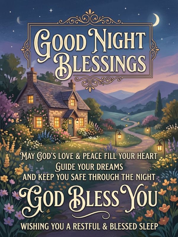 Positive Good Night Blessings With God Bless You Prayers 