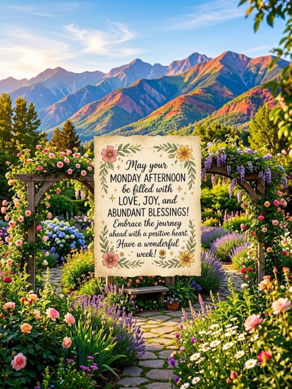 Positive Monday Afternoon Blessings Quotes