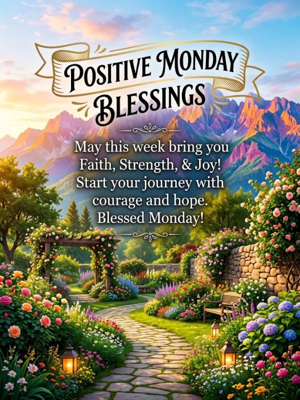 Positive Monday Blessings to Start Your Week With Faith and Strength