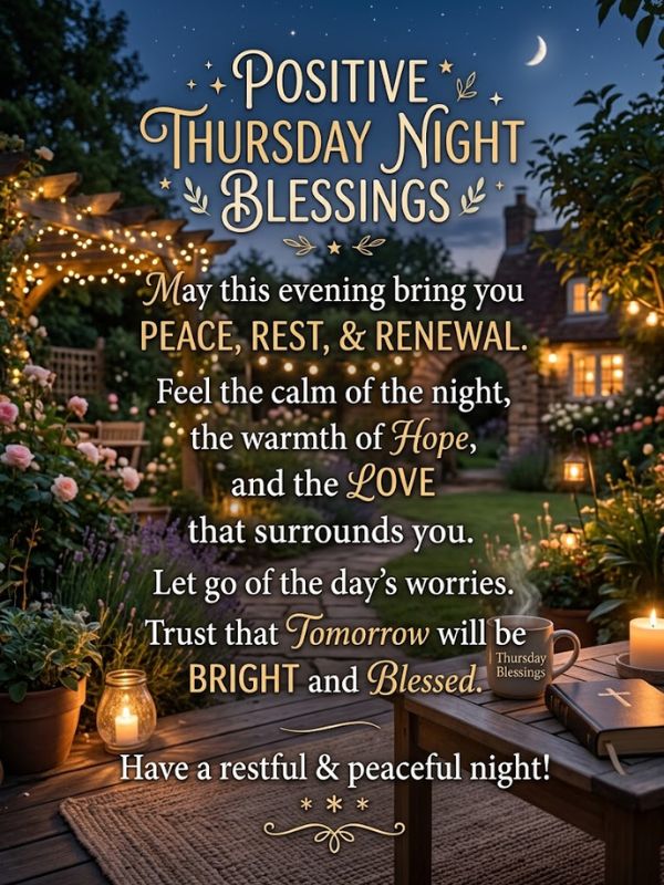 Positive Thursday Night Blessings