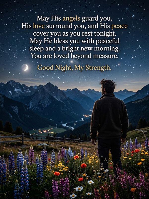 Powerful Good Night Prayer Message for Him