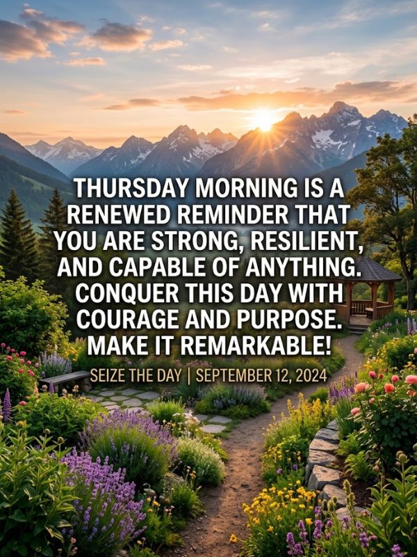 Powerful Thursday Morning Quotes